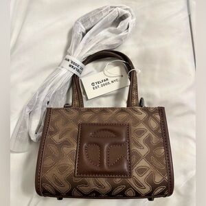 Small Jacquard Shopper - Chocolate Monogram - Dust Bag Included & Never Worn